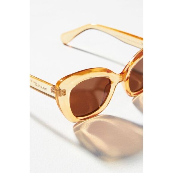 NEW Anthropologie Matt & Nat Rakel 2 Recycled Polarized Vegan Cat-Eye Sunglasses - Picture 3 of 3